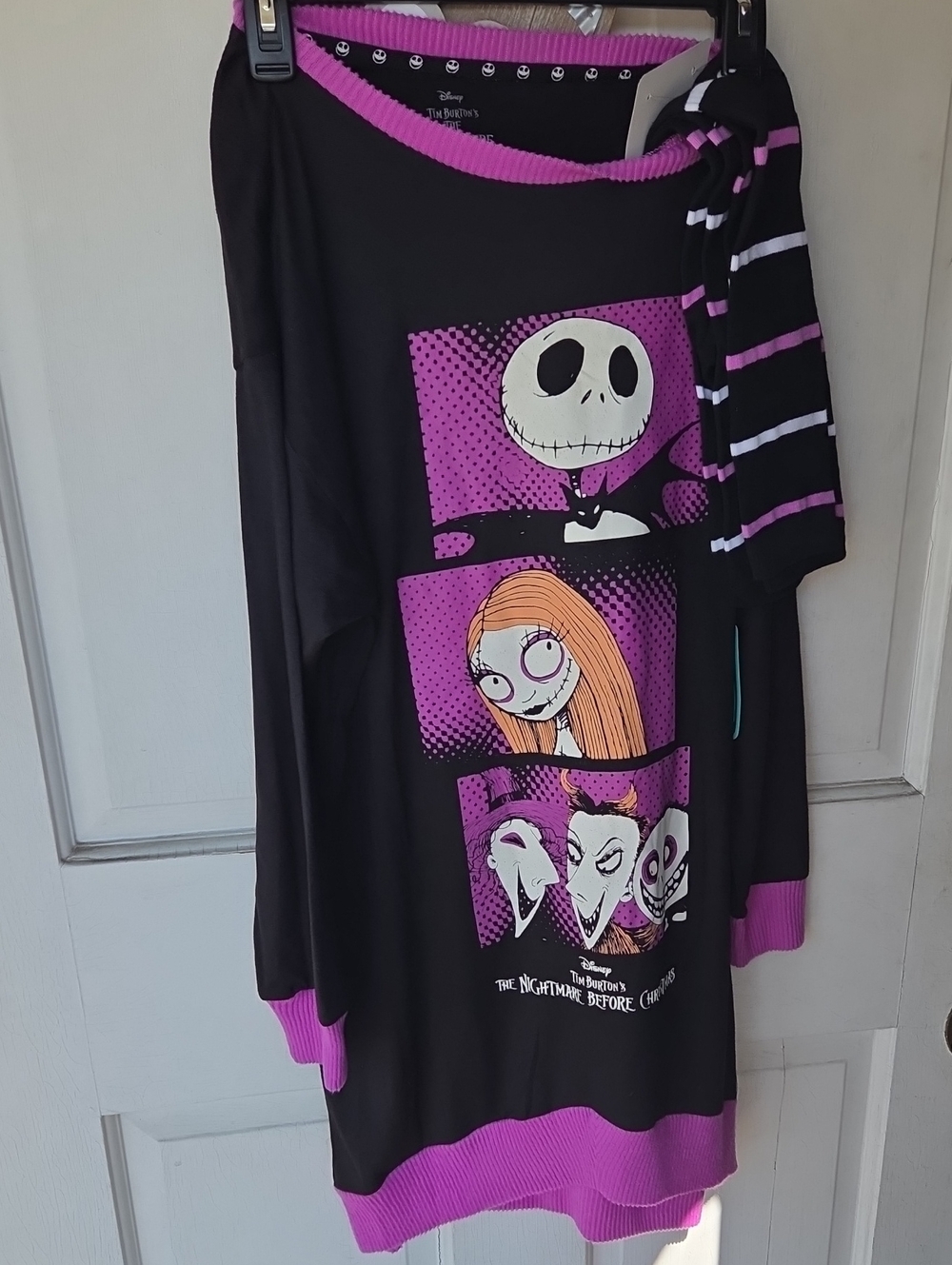 Disney The Nightmare Before Christmas Black & Purple Kids Pullover Sweatshirt